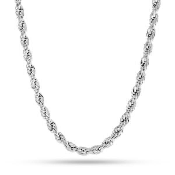 Men's Thick 6mm Silver Wheat Chain Necklace 22 Inches