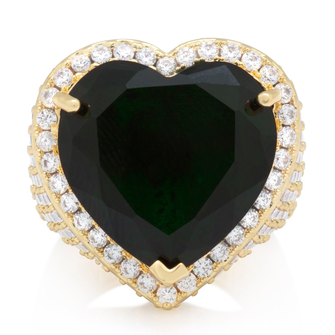 emerald heart ring