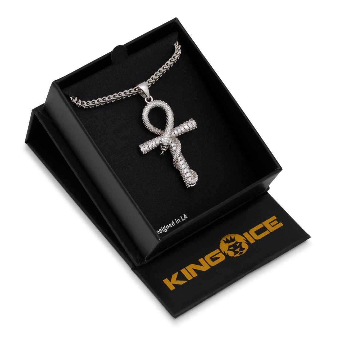 Iced Apep and Ankh Necklace | Hip Hop Pendants | King Ice
