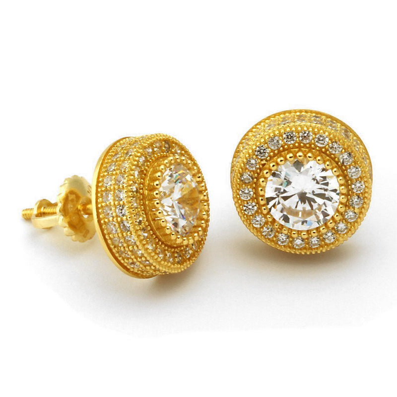 Iced Button Stud Earrings | King Ice | Reviews on Judge.me