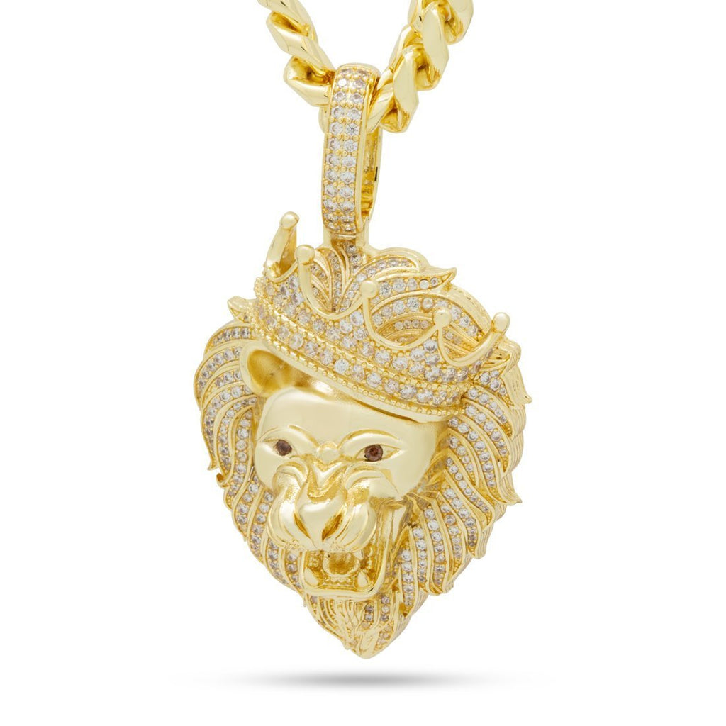 Icy Royal Lion Necklace | Animal Jewelry | King Ice