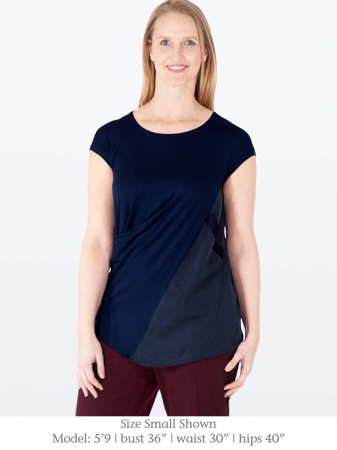 HARBOUR   Jersey + Tencel Tunic with Cap Sleeves