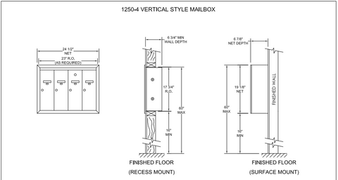 Florence 4 Door Vertical Mailbox — Uslocksupply.com