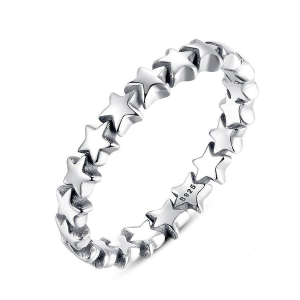 Star Trail Stackable Finger Ring Women 925 Sterling Silver. 20 to 40 Day Delivery