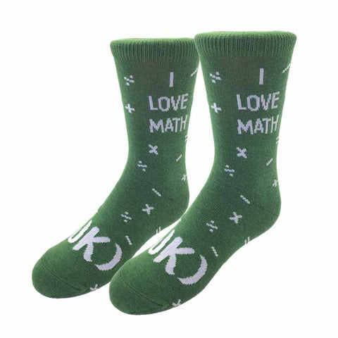 I Love Math Kids Socks