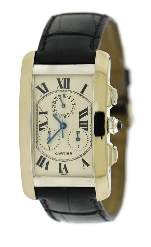 cartier tank americaine chronograph gold