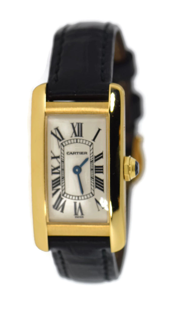 used gold cartier tank watch