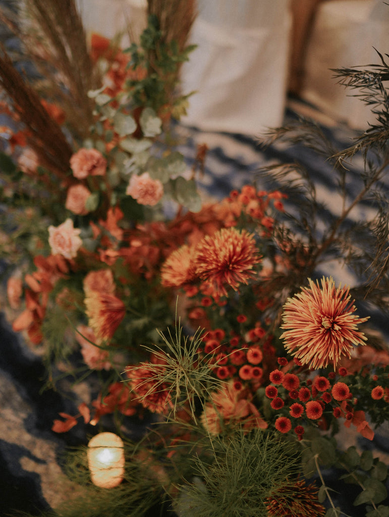 Autumn Garden Wedding at Four Seasons Hotel Aisle Floral Decor