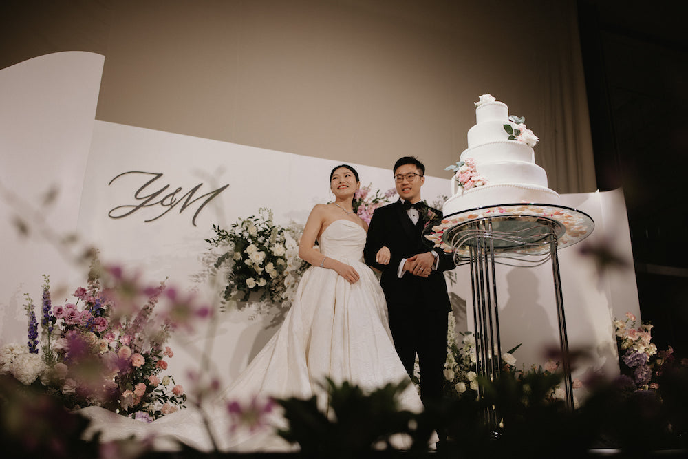 Wedding Stage Decoration Flower Backdrop at Shangrila Hotel