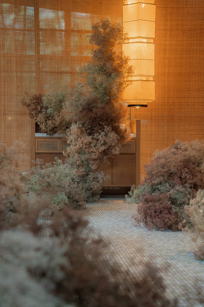Ethereal floral installation styling and decor at Minjiang wedding venue