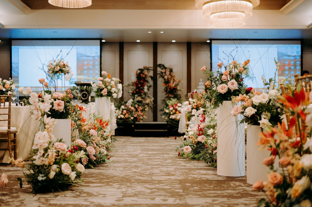 Timeless Burgundy Blush Autumn Color Wedding at Outpost Hotel - Revelry Hall