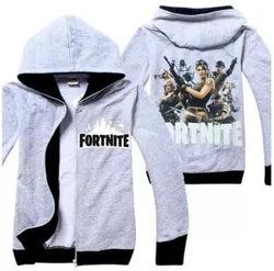 fortnite grey black zip up hoodie sz 5 12 pre order - roblox fortnite shirt