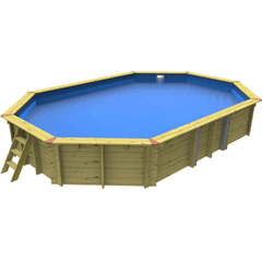 plastica eco large stretched wooden pool h2ofun