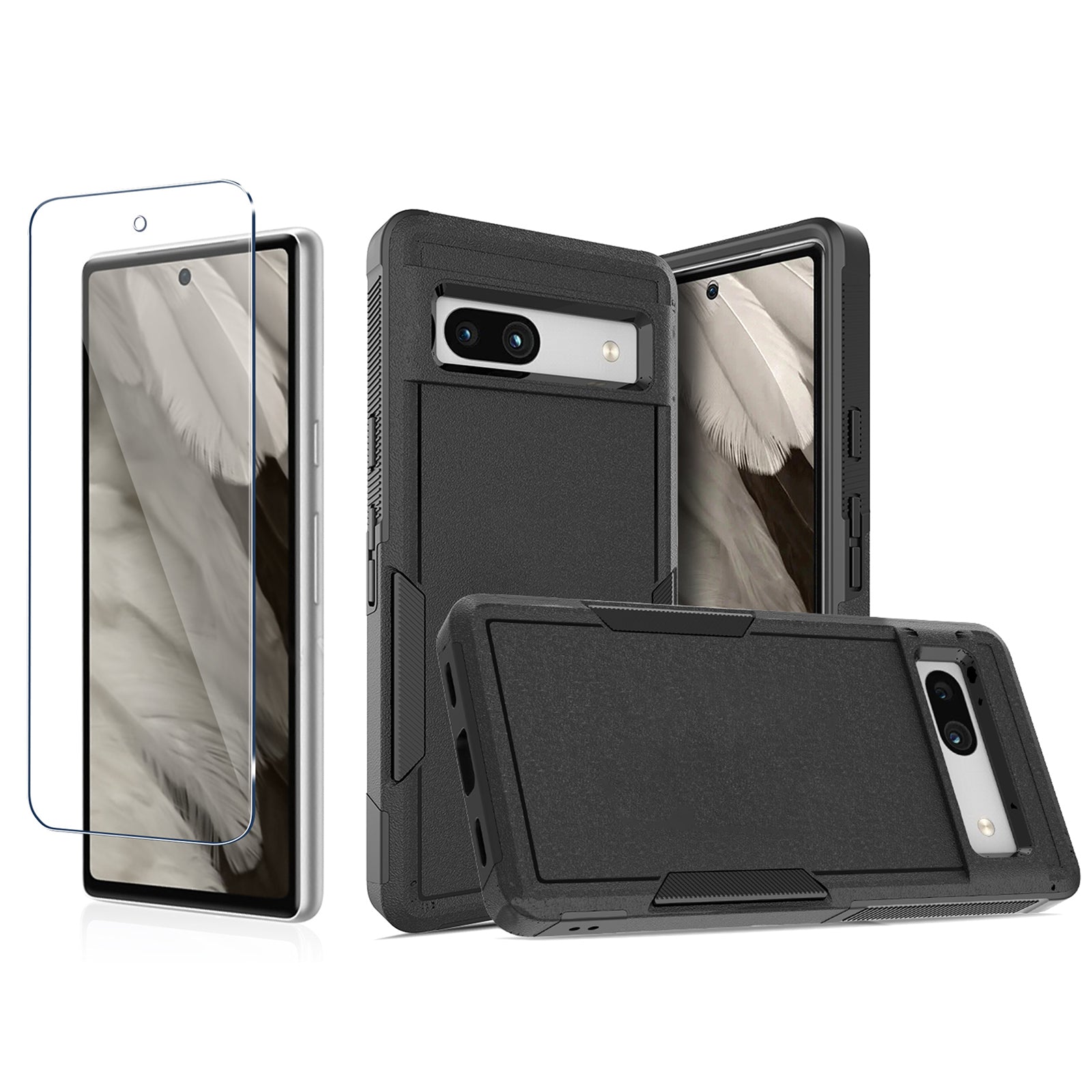 Navor Case Compatible with Google Pixel 7A , 2022 release 6.1-inch,Shockproof Silicone Cover with Screen Protector