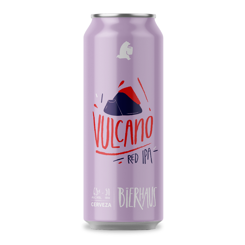 BierHaus Red IPA Vulcano Lata 473ml - Craft Society