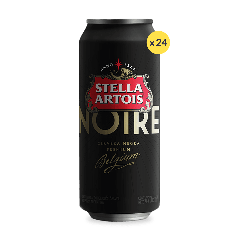 Pack 24 s Stella Artois Noire Lata 473ml - Craft Society