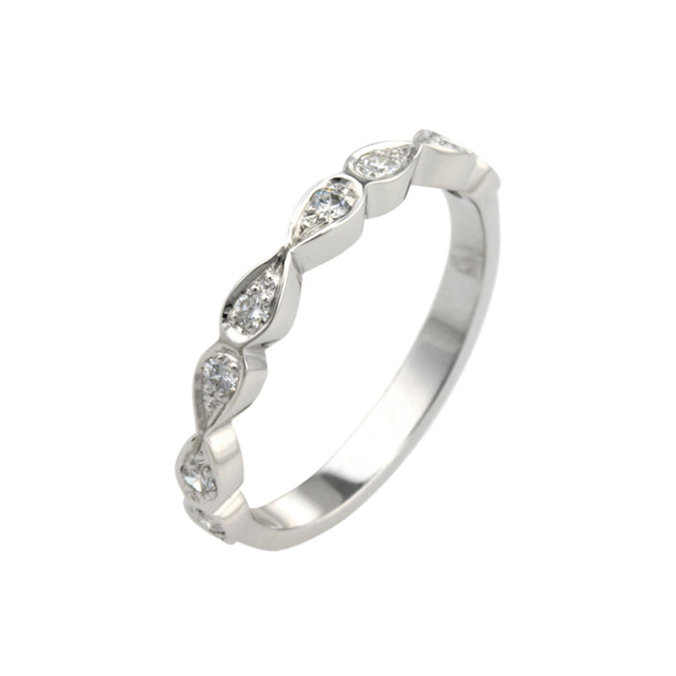 Bow Shape Diamond Set Wedding Band – HOLTS Jewellery