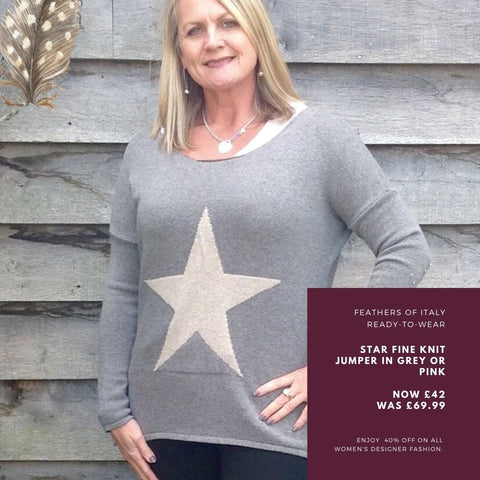 https://www.feathersofitaly.co.uk/products/star-fine-knit-jumper-in-grey-with-silver-heart-made-in-italy-by-feathers-of-italy