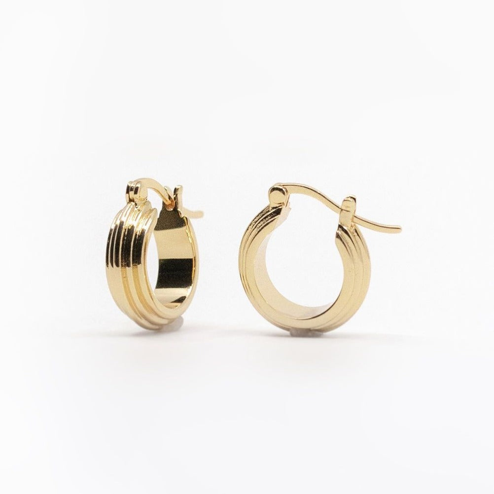 Olive Hoop Earrings in Gold | The Land of Salt