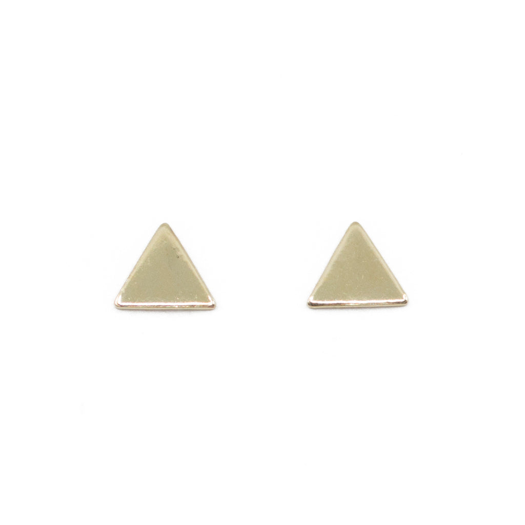 triangle stud earrings