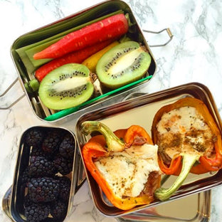 ECOlunchbox Three-in-one Classic Nesting Lunch Boxes Pears & Dots