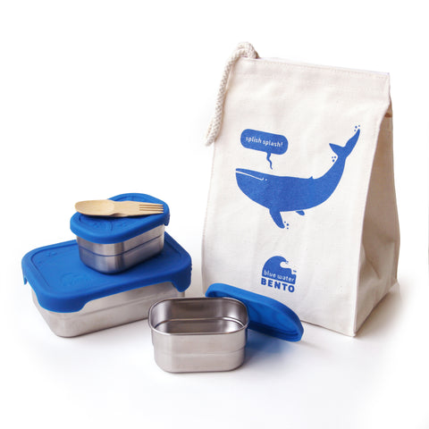 ECOlunchbox Blue Water Bento Containers & Lunch Box Set