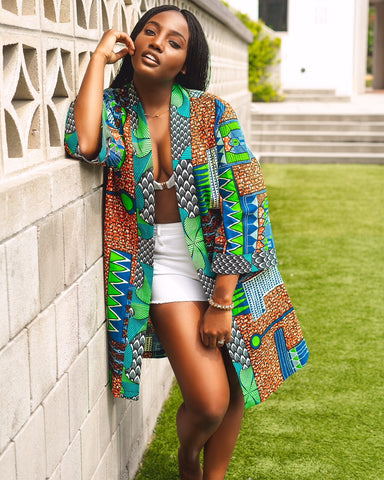 African Print Fatima Duster