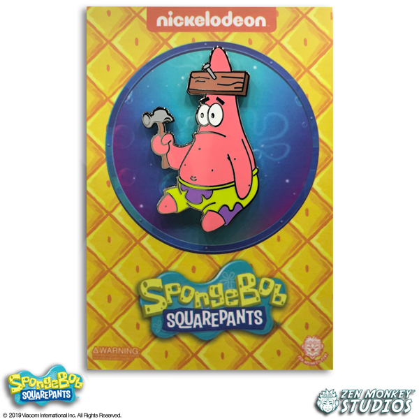 Nail in Head Patrick - Spongebob Squarepants Pin – Zen Monkey Studios