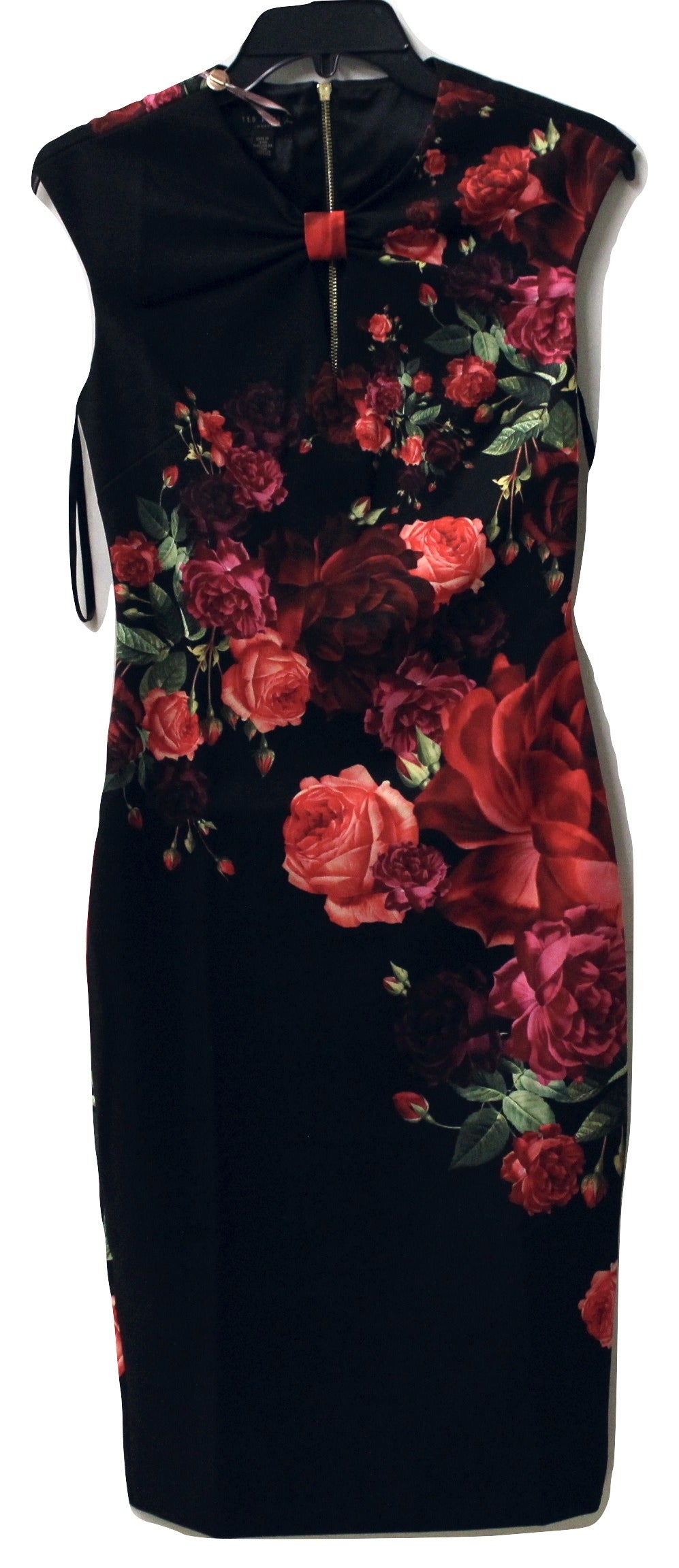 Closeout Ted Baker Black And Floral Dress 4cd6f 87508