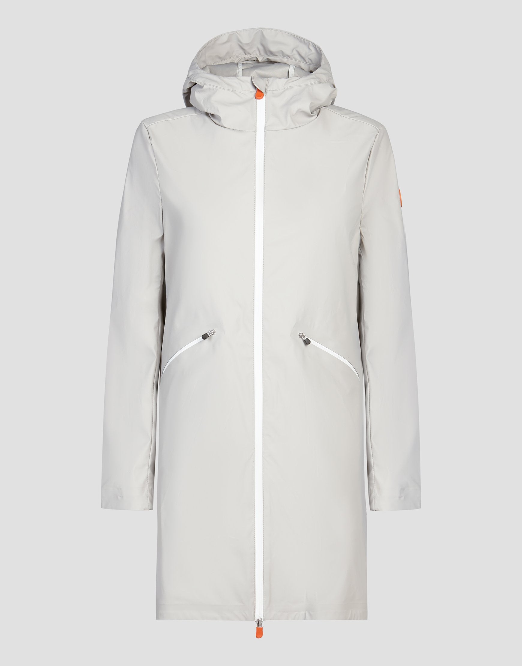 grey hooded coat womens