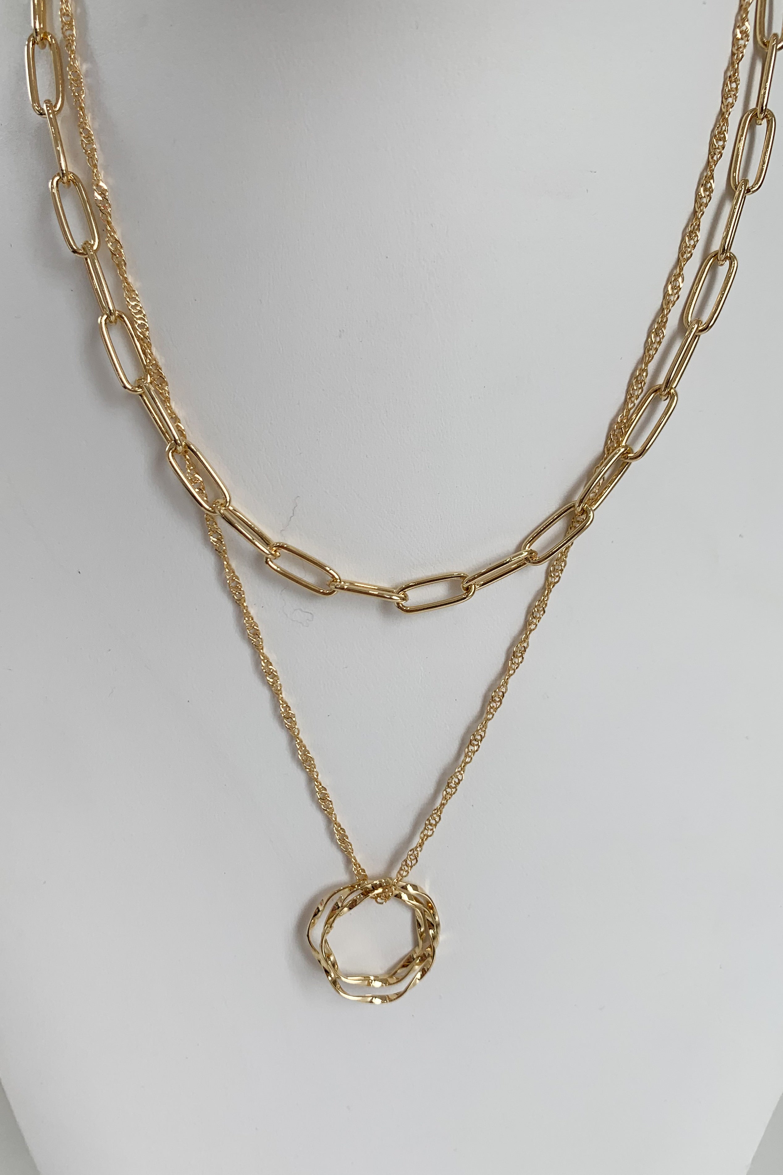 Golden Circle Necklace-Gold – Love Lola