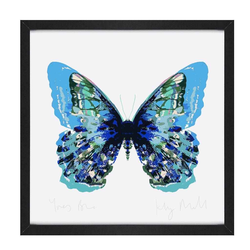 Yves Blue Butterfly-Art Print-Kitty McCall