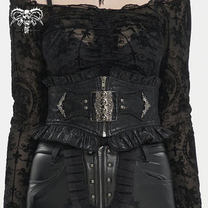Ruffled Gothic Fashion Belt - Hot Rock Hollywood
