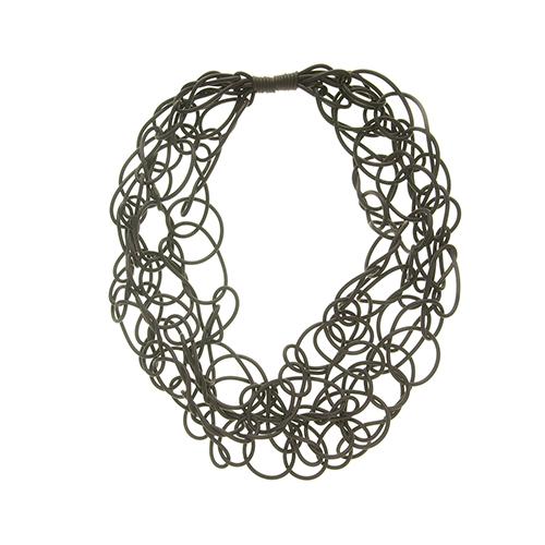 COLL03 Neo Neoprene Rubber Twisted Necklace by Neo Design Italy – Amusespot