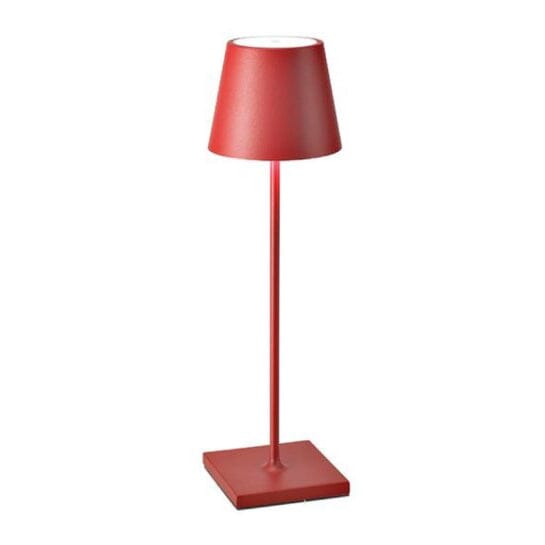 Poldina Pro Red Portable LED Lamp by Zafferano Zafferano 