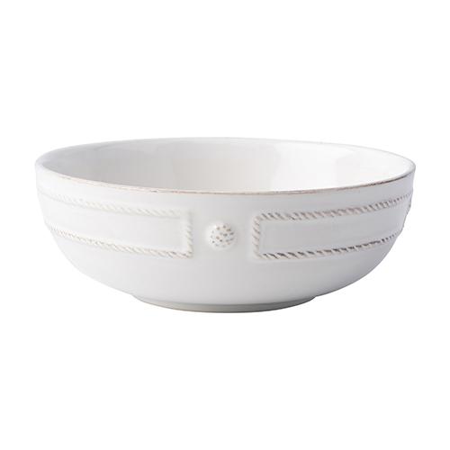 Juliska Berry and Thread French Panel Whitewash Coupe Pasta Bowl 7.25"