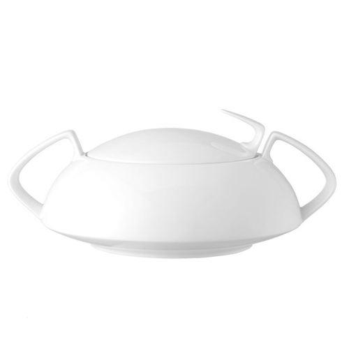 TAC 02 White Covered Bowl by Walter Gropius for Rosenthal Dinnerware Rosenthal 