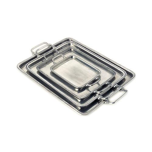 Rectangular Tray with Handles by Match Pewter