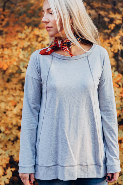 The Jersey Top - Heather Grey – Golden Lemon Boutique