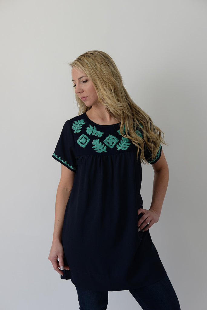 Funshine Blouse - Navy – Golden Lemon Boutique