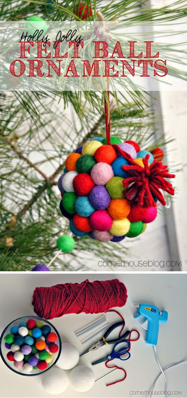 Wool Felt Balls, 3cm diameter, Red, hand made Felted Sheep's Wool