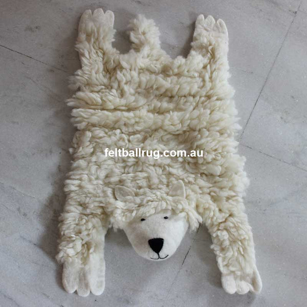 animal felt rug sheep