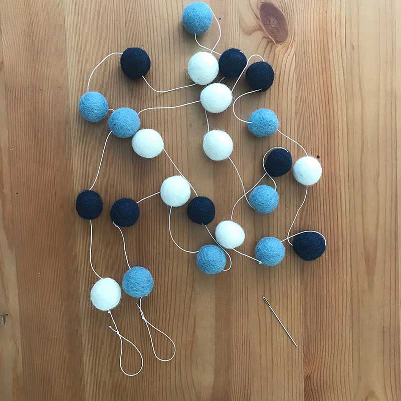 how to make felt ball garland