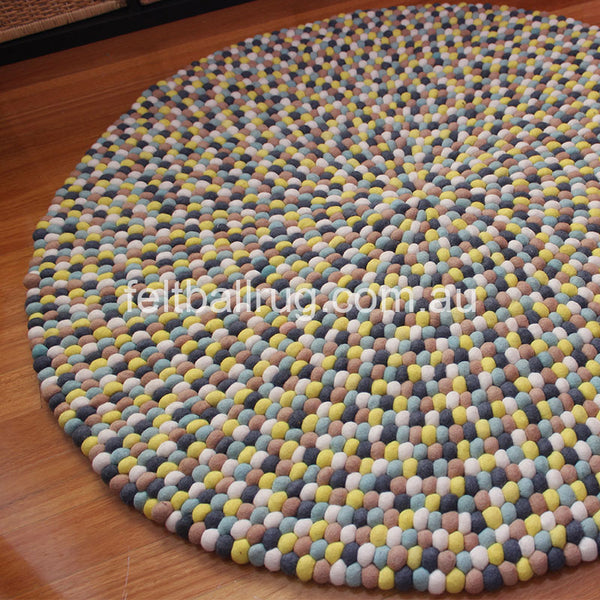 autumn felt ball rug