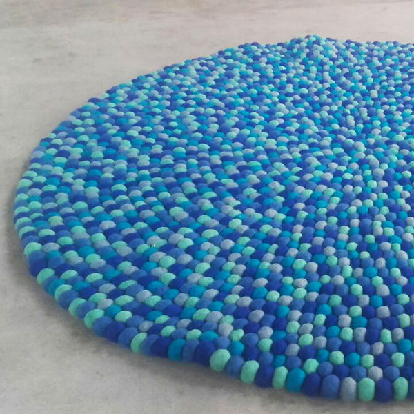 custom made felt ball rug