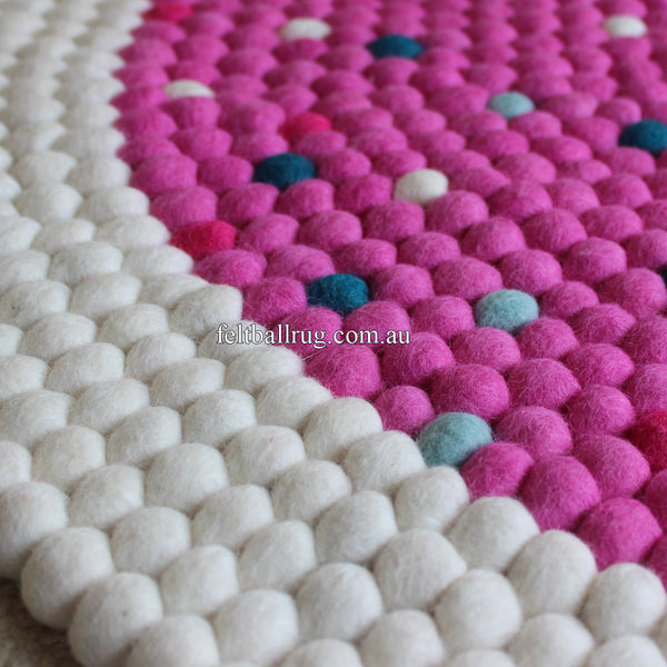 doughnut felt ball rug