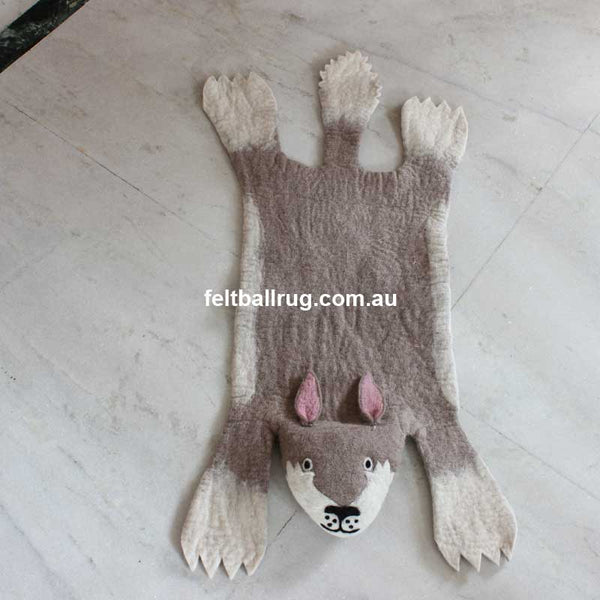 Animal Felt Rug Gus The Rabbit