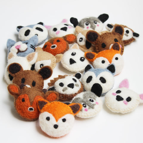 felt animal heads