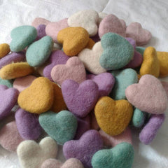 felt hearts