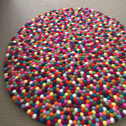 smartie felt ball rug